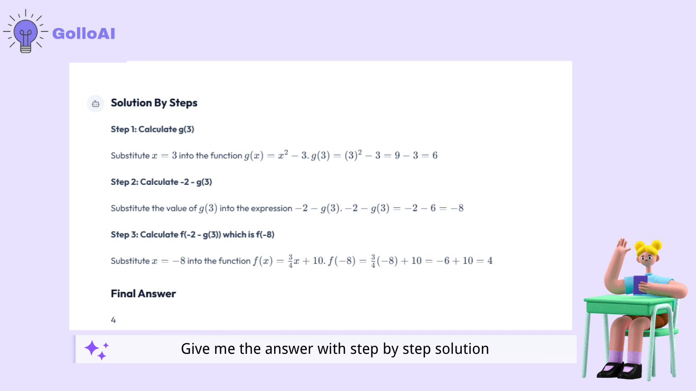 AI math solver with step by step solution